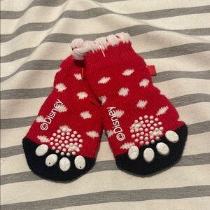 Disney Red and Black Cozy Polka Dot Socks